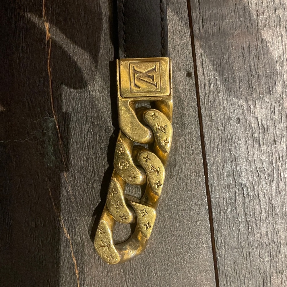 Louis Vuitton mono chain bracelet men's 9 inch length